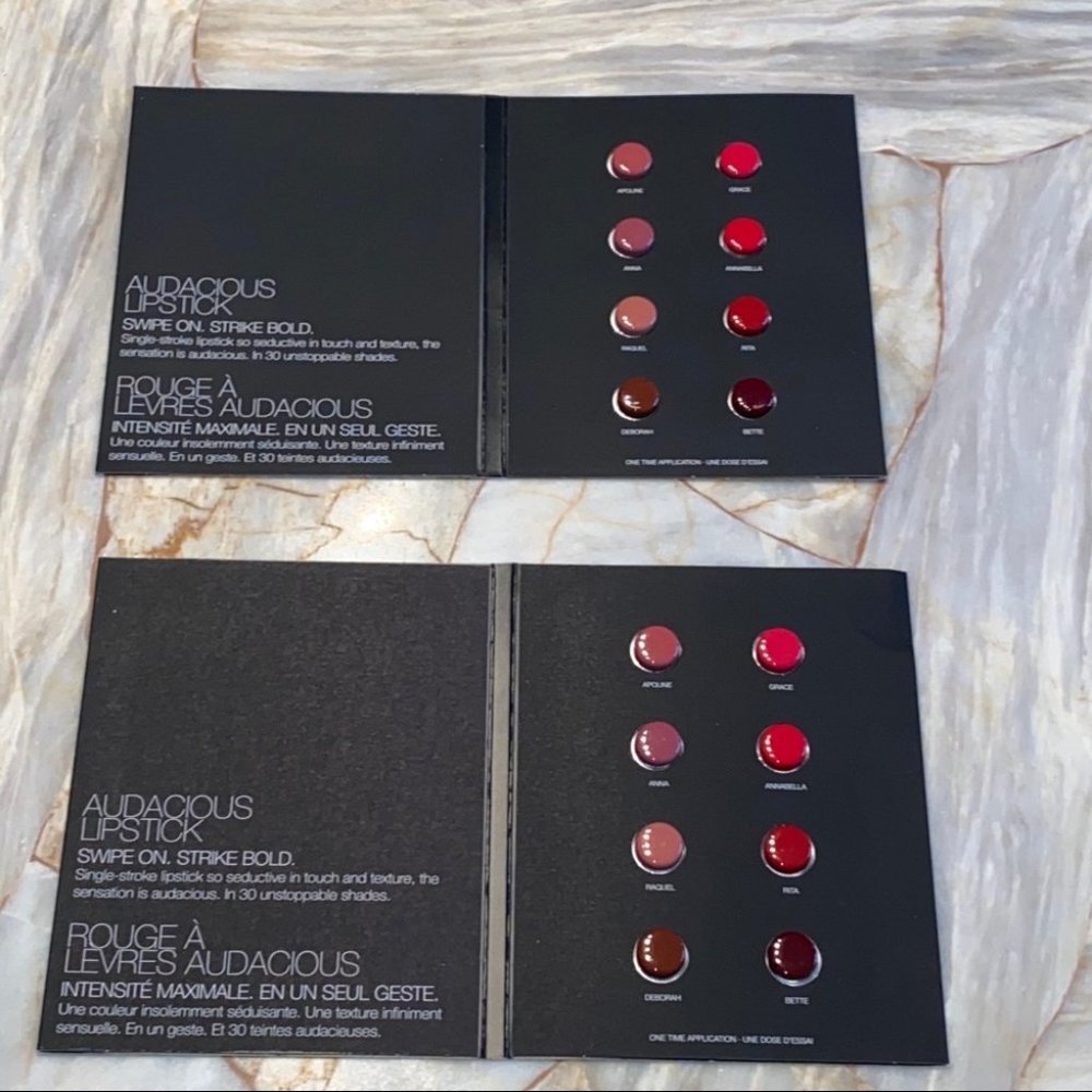 Nars Lot of 2‎ Makeup Lipstick Cards Sample Gloss